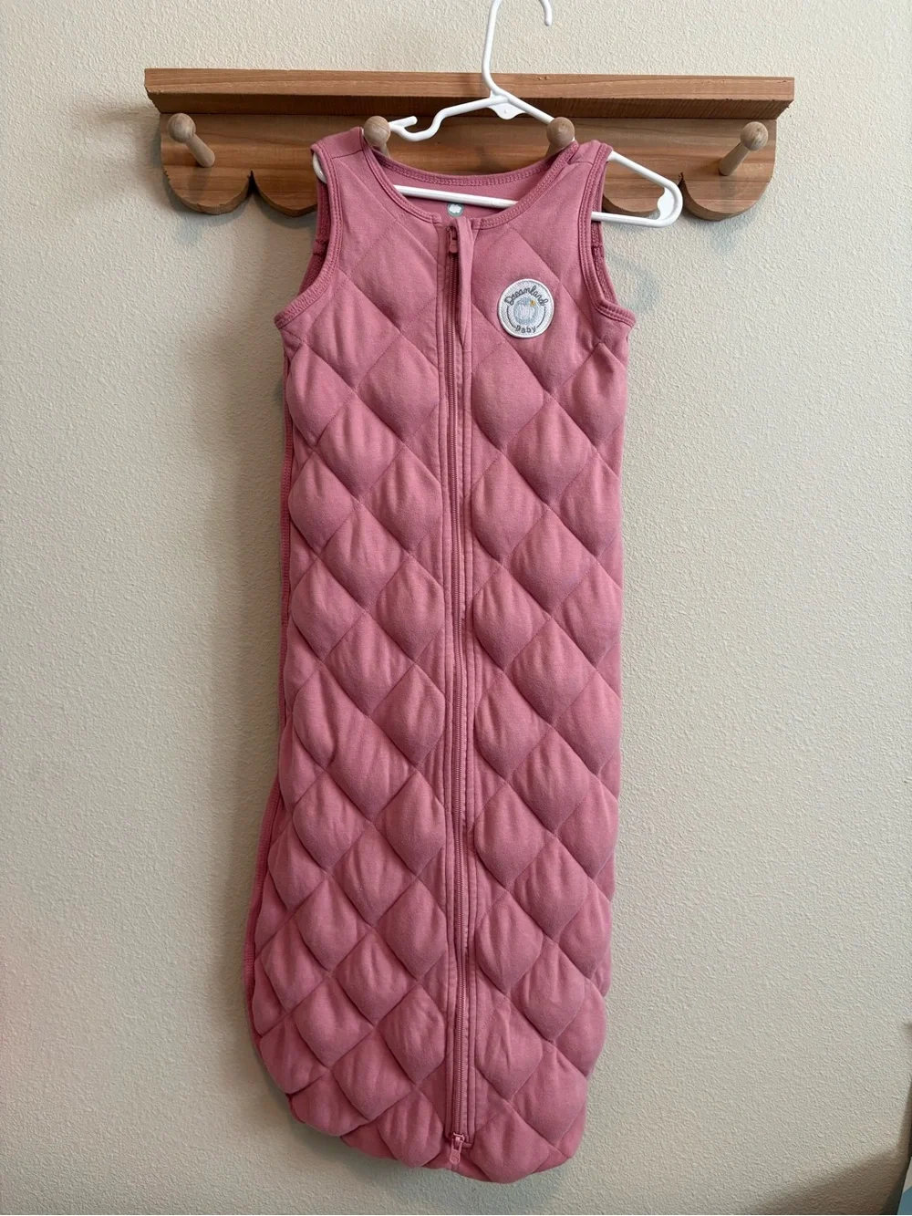Sleep Sack Pajama for Kids - Pink Quilted Sleeveless Zip